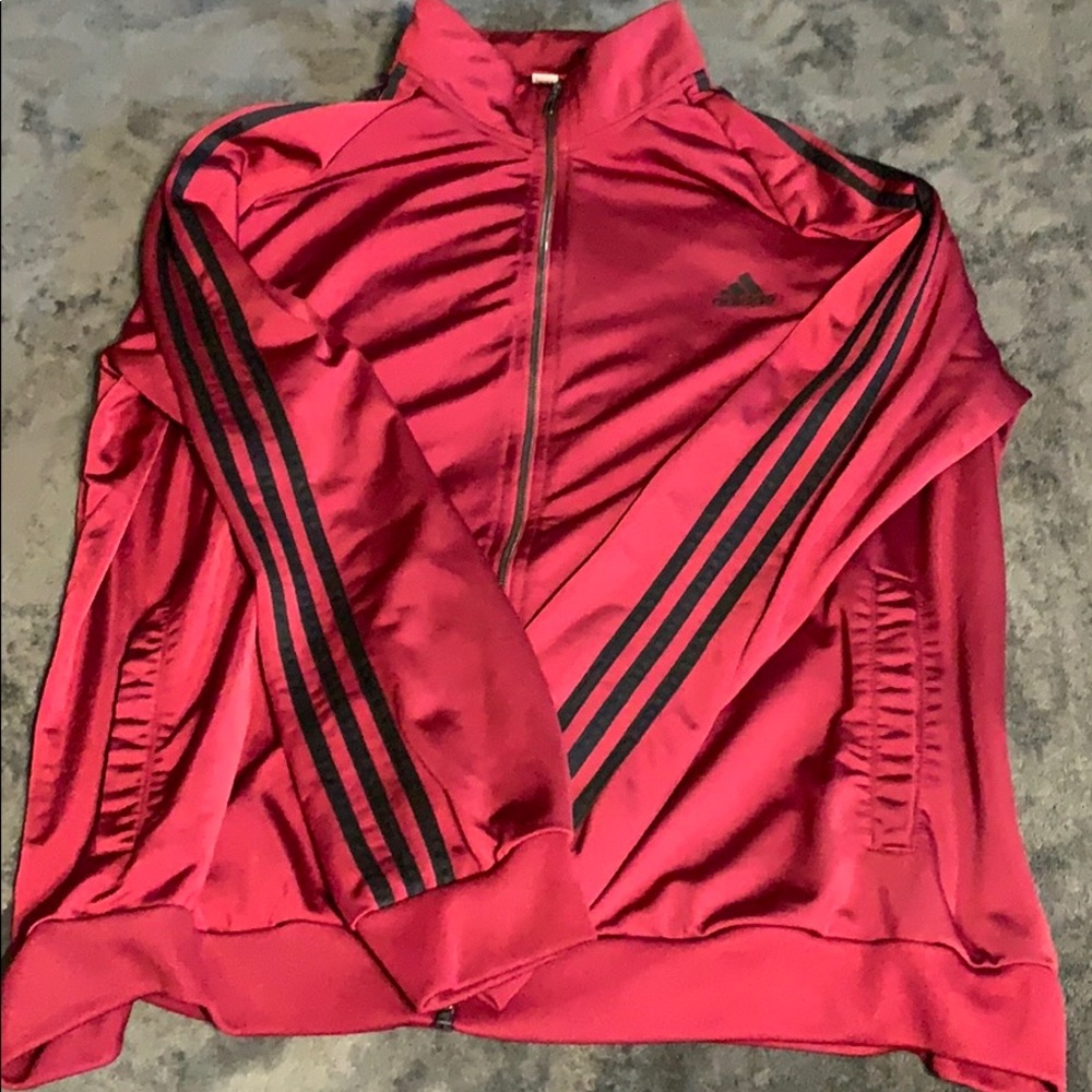 Red adidas sweater